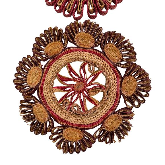 Rafia Straw Rattan Wicker Trivets Hot Pads-Set of 4! - Picture 5 of 7